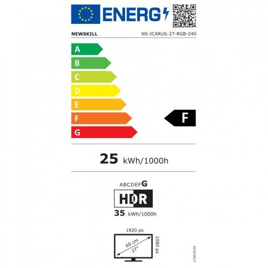 Newskill Icarus RGB IC27F2-I 27" LED FullHD 240Hz G-Sync Compatible Curva