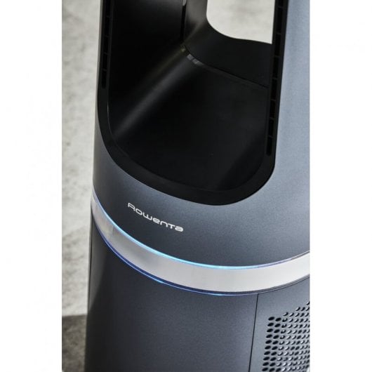 Rowenta Eclipse 2in1, combinazione di un purificatore d'aria e di un ventilatore, cattura il 99,95% di particelle fini, 12 velocità, 4 impostazioni silenziose, modalità Night/Auto, Argento