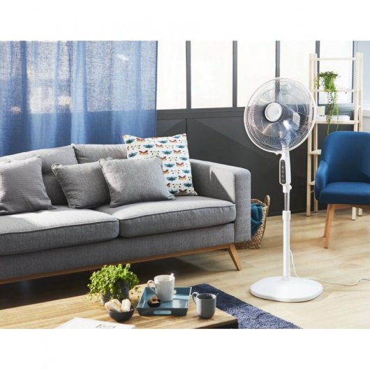 Rowenta Essential + Ventilateur Sur Pied Électronique Blanc