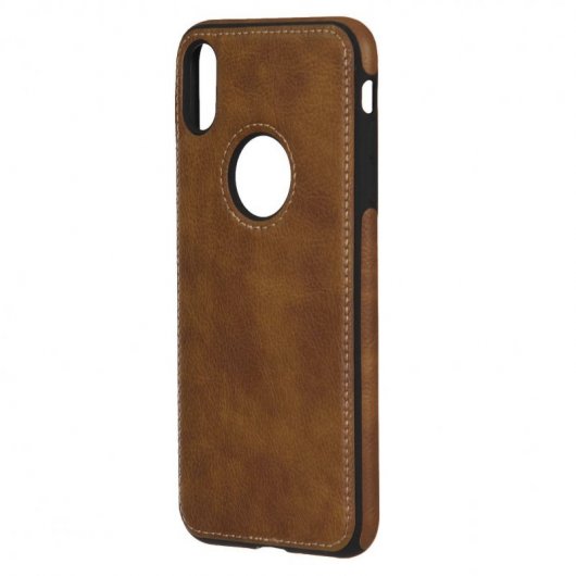 Funda Cuero Marrón para iPhone XS Max