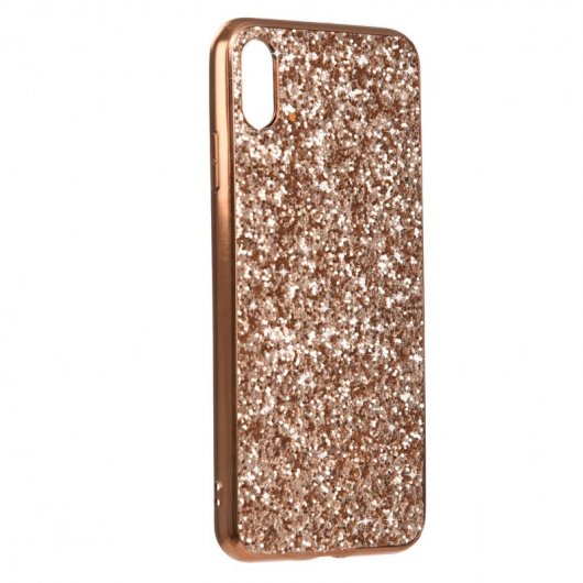 Funda Brillantina Oro Rosa para iPhone XS Max