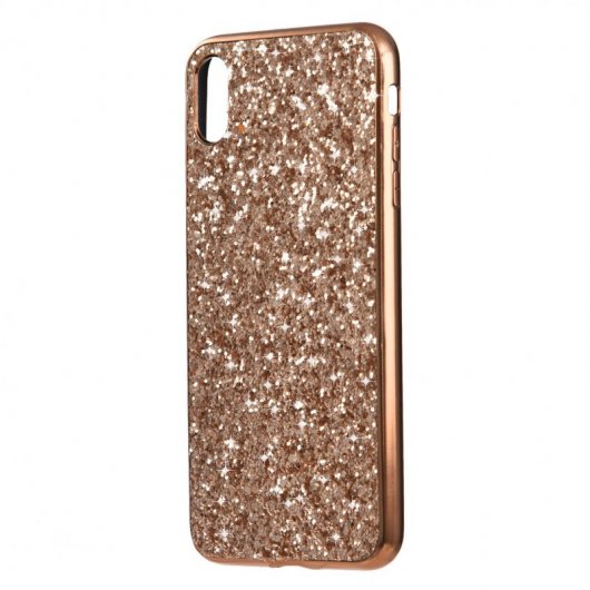 Funda Brillantina Oro Rosa para iPhone XS Max