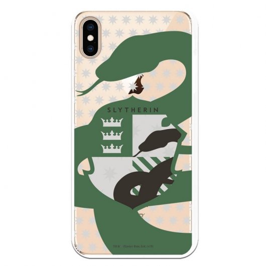 Funda Oficial de Harry Potter Slytherin Escudo Silueta para iPhone XS Max