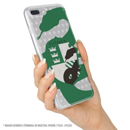 Funda Oficial de Harry Potter Slytherin Escudo Silueta para iPhone XS Max