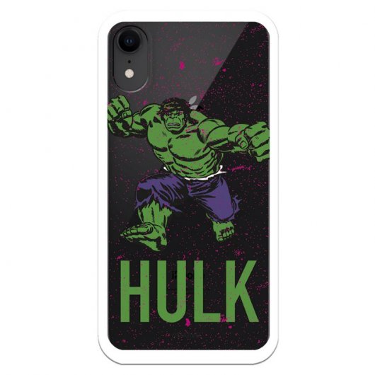 Funda Oficial de Marvel Hulk Fondo Puntos Purpuras para iPhone XR