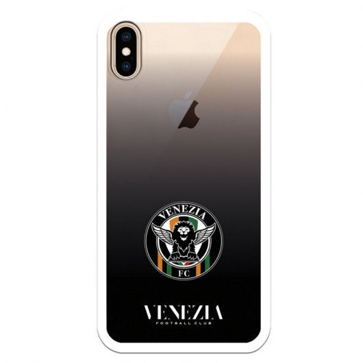 Funda del Venezia Escudo Fondo Negro Degradado Licencia Oficial Venezia Football Club para iPhone XS Max