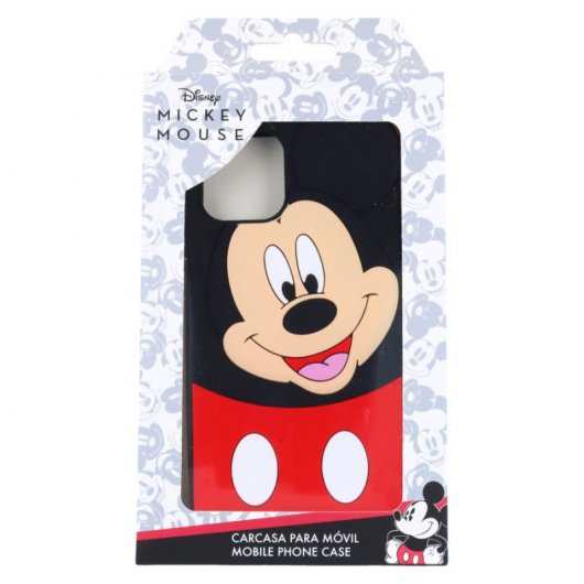 Funda Colgante Transparente Oficial de Disney Mickey y Minnie Beso Clásicos Disney para iPhone 12