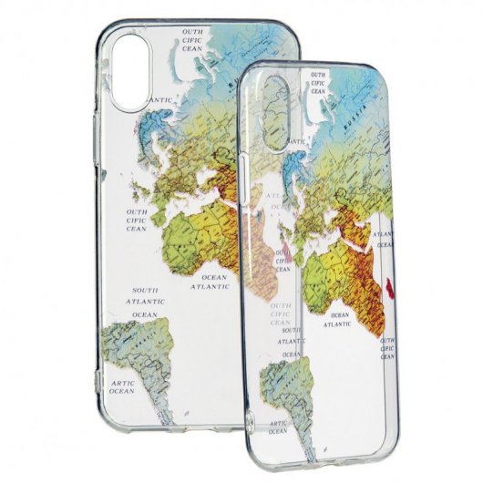 Funda Mapa del Mundo para iPhone XS