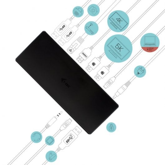 i-tec C31TRIPLEDOCKPD replicatore di porte e docking station per laptop Cablato USB 3.2 Gen 2 (3.1 Gen 2) Type-C Nero