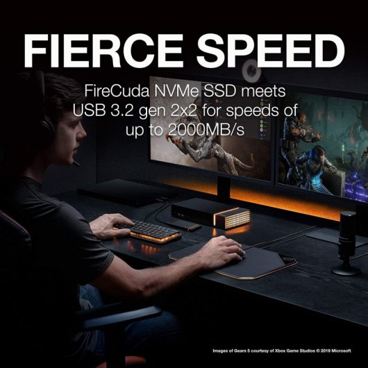 Seagate FireCuda Gaming SSD 500GB USB-C Negro