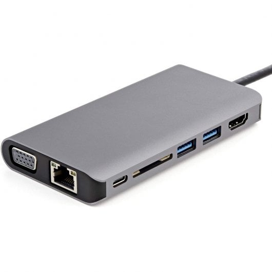StarTech.com DKT30CHVAUSP laptop-dockingstation & portreplikator Kabelgebunden USB 3.2 Gen 1 (3.1 Gen 1) Type-C Schwarz, Grau