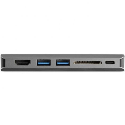 StarTech.com Adattatore multiporta USB C - Mini dock da viaggio USB-C con HDMI 4K o VGA 1080p - Hub USB 3.0 3x, SD, GbE, audio, pass-through PD da 100 W - Docking station portatile per laptop / tablet