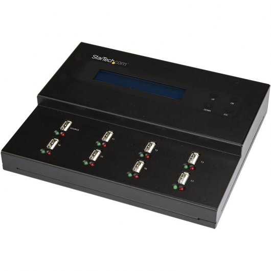 StarTech.com Duplicateur et Effaceur Autonome de 1 à 7 clés USB, Copieur de Plusieurs Clés USB, Copie Système et Fichier et Secteur par Secteur, 1,5 Go/min, Effacement en 3 Passes, Affichage LCD