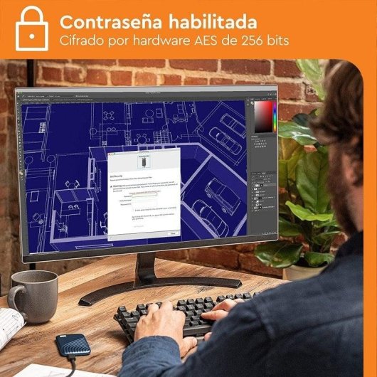 Disque Dur Sandisk My Passport SSD 2TB USB-C 1050MB/s Bleu