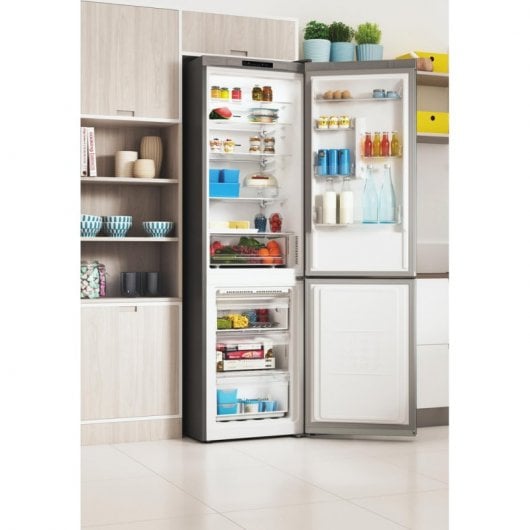Indesit INFC9 TI22X Frigorífico Combinado E Aço Inoxidável