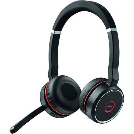 Jabra Evolve 75 MS Bluetooth-Kopfhörer mit Basisstation, Schwarz