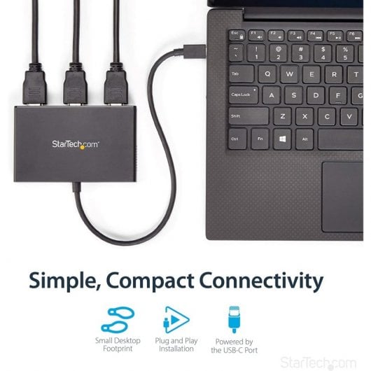 StarTech.com MSTCDP123HD USB-Grafikadapter 3840 x 2160 Pixel Schwarz