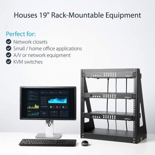 StarTech 2POSTRACK12 Rack Abierto de 2 Columnas 12U