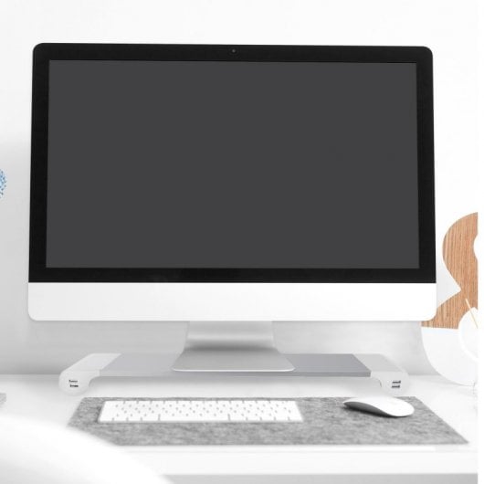Celly Desk Hub Monitorständer + 4 USB-Anschlüsse Weiß