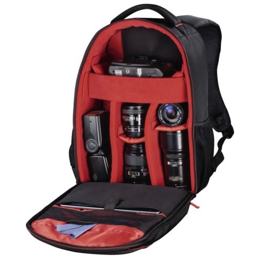 Hama Miami Rucksackhülle Schwarz, Rot