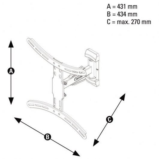 Hama Soporte TV Inclinable/Giratorio 32"/65" VESA 400x400 Máx 35Kg