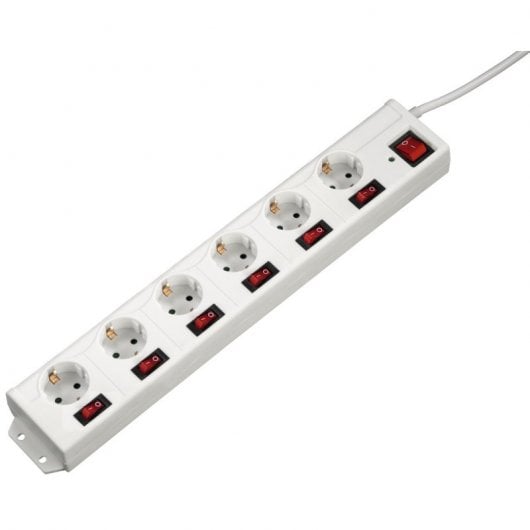 Hama Multiprise avec Protection 6 Prises Blanc