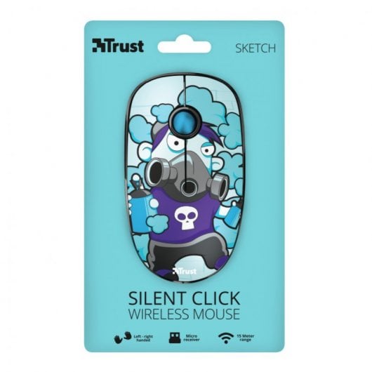 Trust Sketch Ratón Inalámbrico 1600 DPI Azul