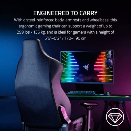 Chaise de jeu noire Razer Iskur