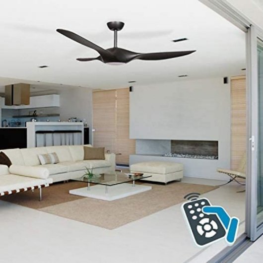 Sulion Diamond Ventilador de Techo con Luz y Mando 40W Negro