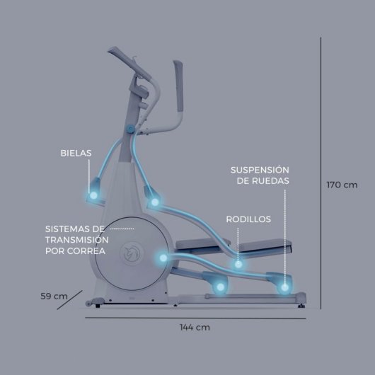 Yesoul E30S Bicicleta Elíptica Smart Branca
