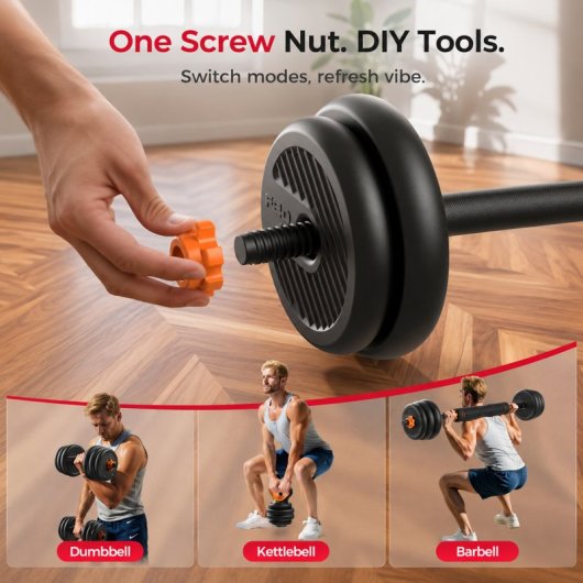 Xiaomi Smart Kit Manubri + Barra + Kettlebell FED 30Kg + Sensore