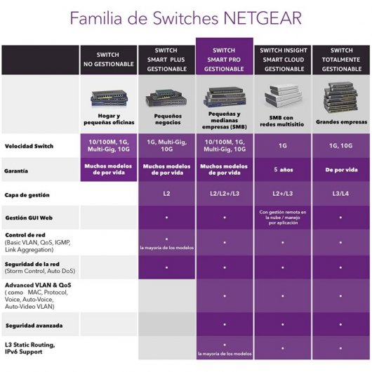 Netgear GS728TX-100NES Switch 24 Puertos Gigabit + 2 SFP+
