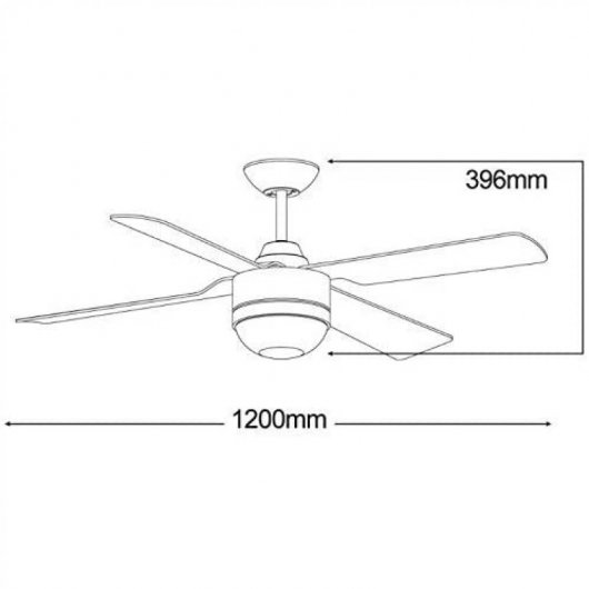 Martec Rocket Ventilador de Techo con Luz y Mando 60W Blanco