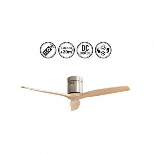 Fabrilamp Aguilon Ventilador de Techo y Mando 39W Haya