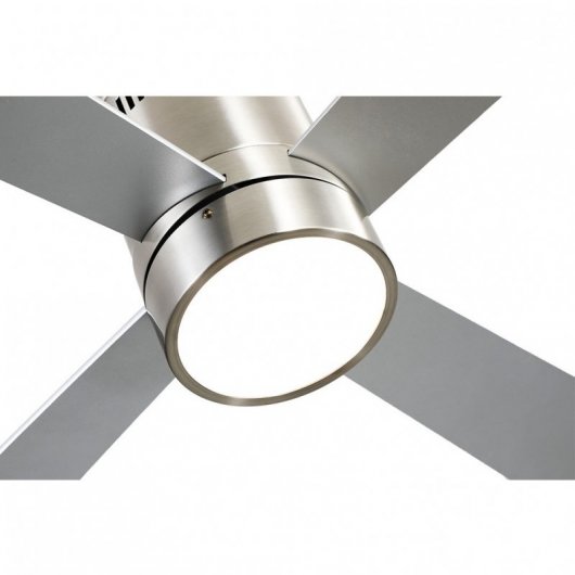 Fabrilamp Barine Ventilador de Techo con Luz y Mando 70W Níquel