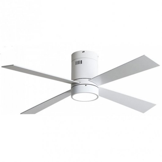 Fabrilamp Barine Ventilador de Techo con Luz y Mando 70W Blanco