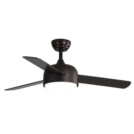 Fabrilamp Europa Ventilador de Techo con Luz y Mando Marrón