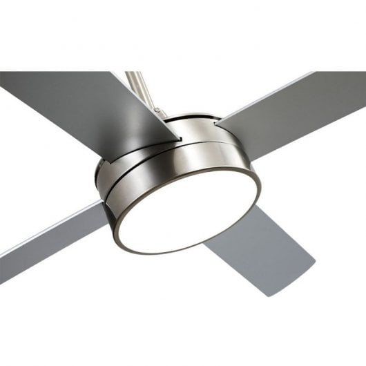 Fabrilamp Nevery Ventilador de Teto com Luz LED e Comando Pás Reversíveis 65W Faia/Prateado