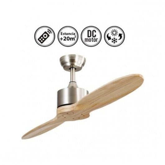 Fabrilamp Leste Ventilador de Techo y Mando 36W Haya