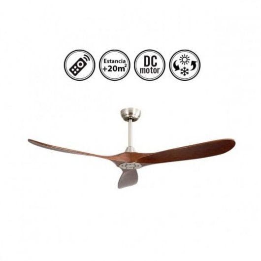 Fabrilamp Marin Ventilador de Techo y Mando 40W Roble