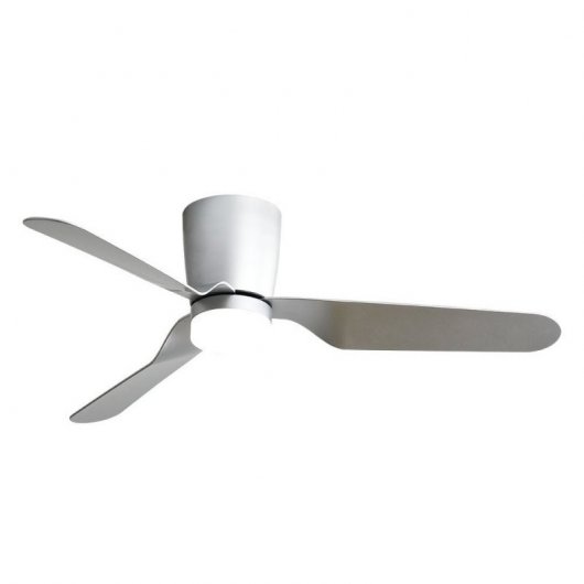 Fabrilamp Kochi Ventilateur de Plafond avec Lumière LED et Contrôle 33W Argent
