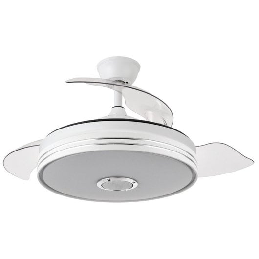 Ventilateur de plafond Bluetooth Fabrilamp Matanuska avec éclairage LED et télécommande 32 W Blanc