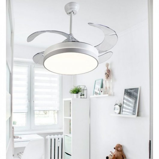 Tegaluxe Generalife Ventilador de Techo con Luz y Mando 30W Blanco