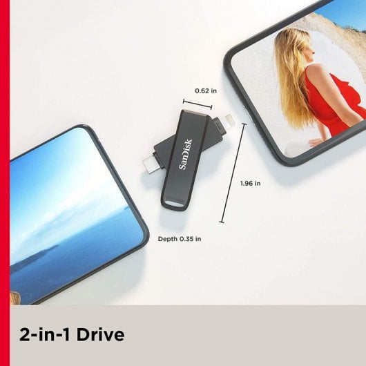 SanDisk iXpand Luxe 256GB Lightning/USB-C