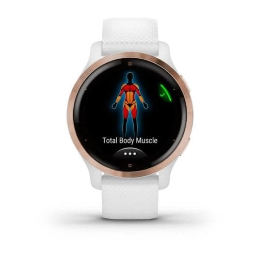 Garmin Venu 2S GPS WiFi 40mm AMOLED Ouro Rosa e Branco Pequeno Resistente Água 5ATM SpO2 Pulsómetro