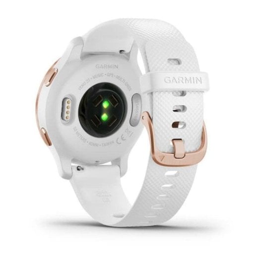 Garmin Venu 2S GPS WiFi 40mm AMOLED Ouro Rosa e Branco Pequeno Resistente Água 5ATM SpO2 Pulsómetro
