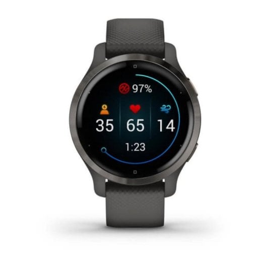 Garmin Venu 2S GPS WiFi 40mm AMOLED Grafite Resistente à Água 5ATM SpO2 Monitor Cardíaco