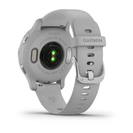 Garmin Venu 2S GPS WiFi NFC 40mm AMOLED Argent Bracelet Silicone Résistance 5ATM SpO2