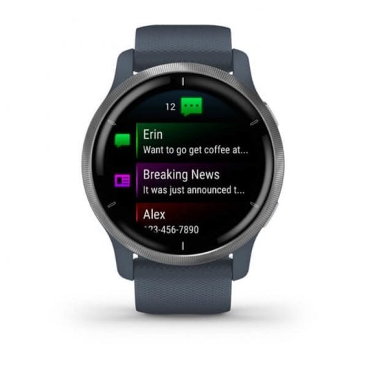 Smartwatch Garmin Venu 2 Blu Granito Argento