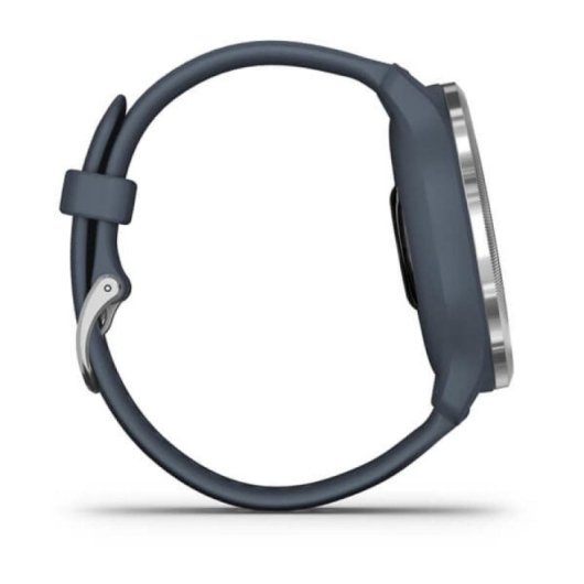 Garmin Venu 2 GPS WiFi 45mm AMOLED Bleu Granite Boîtier Argent Taille Unique Étanche 5 ATM SpO2 Pulsomètre